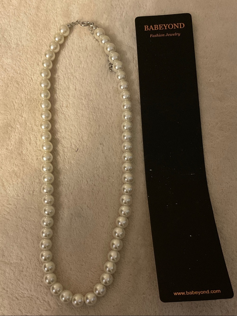BABEYOND Cream Pearl Necklace - Classic Strand
